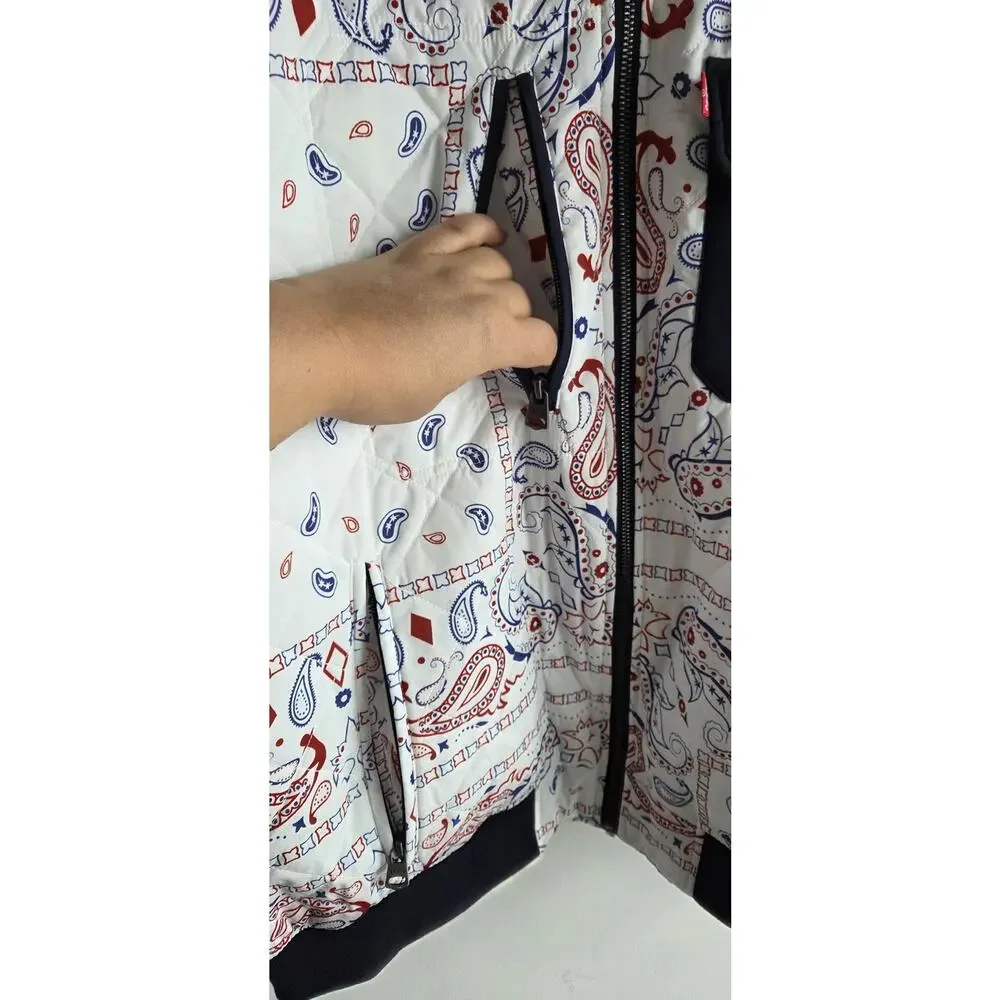 Levi's Diamond Quilted Jacket Paisley Bandana Print XL NWT Sport Jacket,